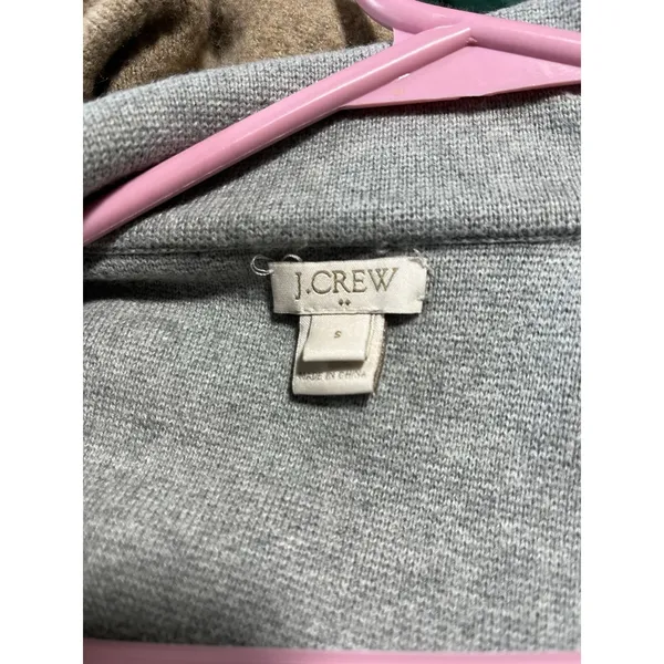 J Crew Sweater Blazer Cotton Gray Size S - Image 9