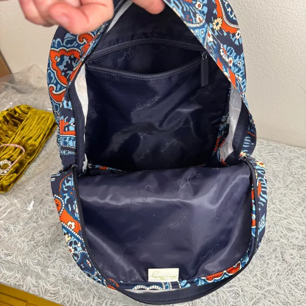 Vera Bradley Lighten Up Journey "Marrakesh" Backpack Paisley Bag Travel Campus - Image 8