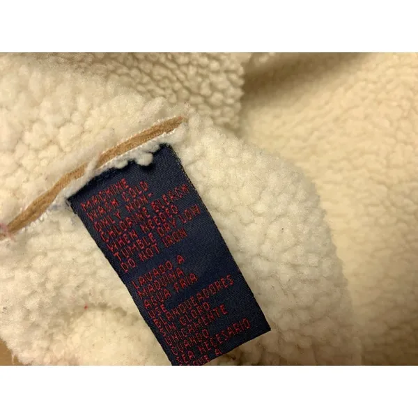 Ralph Lauren Medium Sleeveless Fleece Vest Womens Zip Up‎ Hooded Tan Faux Fur - Image 6