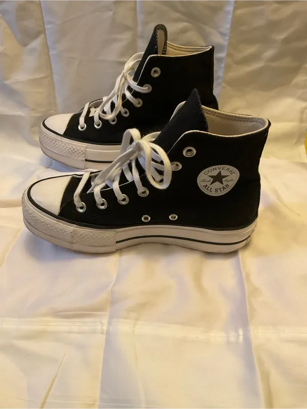 Converse Chuck Taylor All Star Lift High Top Black White Platform Sneakers Sz 6 - Image 2