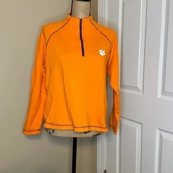 Clemson Tigers Castles Sport Fleece Raglan Omni-Shade Quarter-Zip Jacket Size XL - Image 2