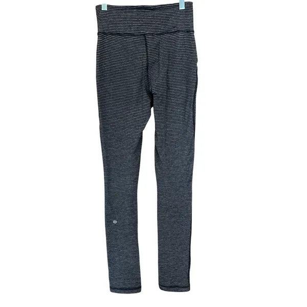Lululemon Will Pants Striped Leggings S Comfort Athleisure Lounge‎ Cozy Yoga 2 4 - Image 3