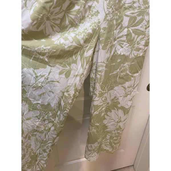 American Eagle Outfitters Jumpsuit Womens Medium Green Floral Smocked - Image 5