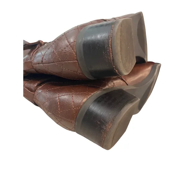 Tall Brown, ridging style gold buckle boots 7‎ - Image 10