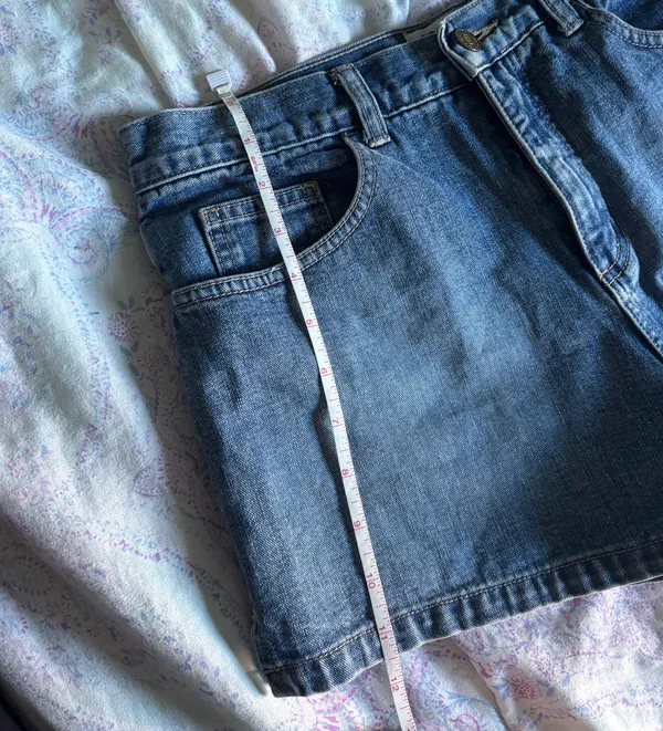 Moto Mini Jean Denim Shorts Blue - Image 7