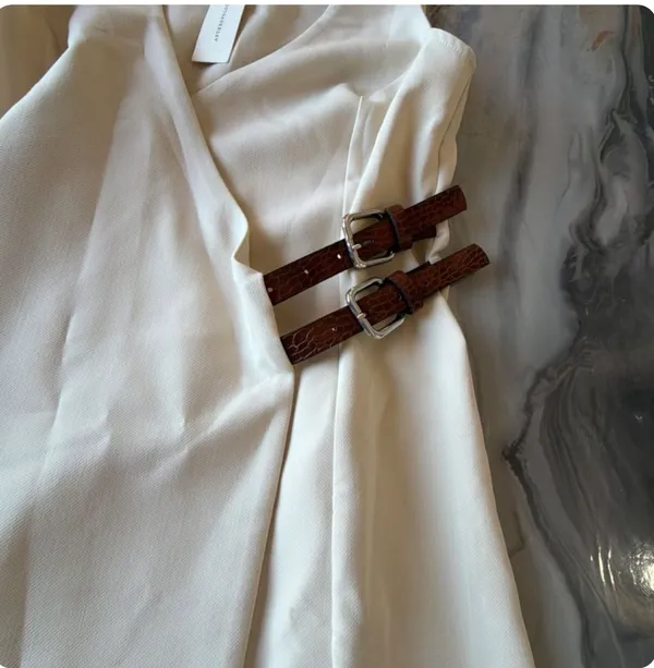 Vestido Anthropologie Wrap Crema Talla XS Nuevo con Etiqueta - Image 2
