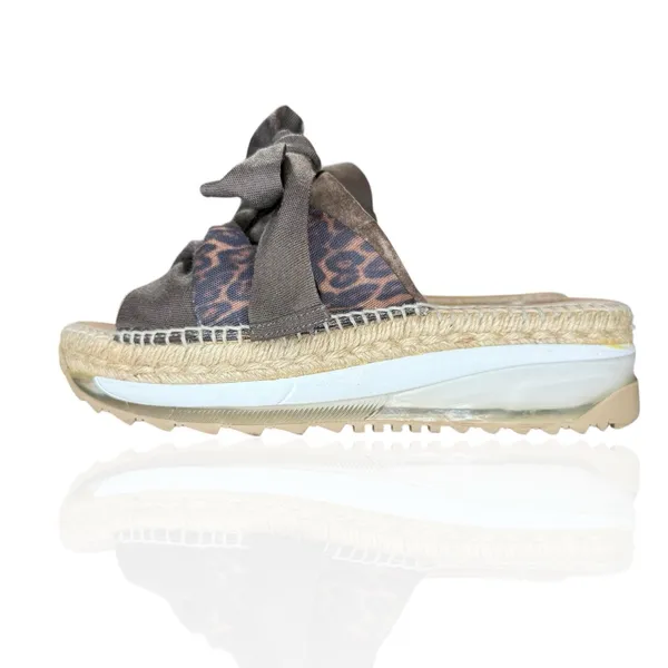 Free People Chapmin Ribbon Espadrilles EU 37‎ US 6.5 Platform Sandals Leopard - Image 2