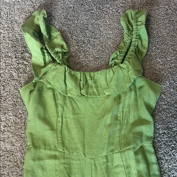 Japna Green Ruffle Strap Jumpsuit - Image 2
