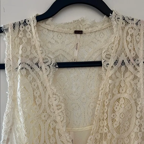 Free People Heart in Two Cream Ivory Lace Dress - Image 6