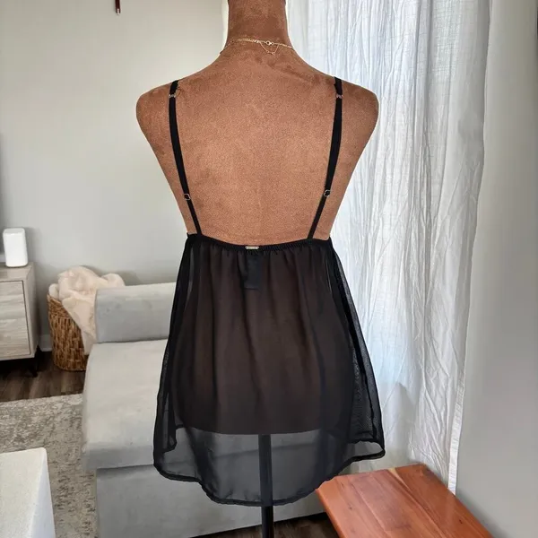 Bluebella Babydoll Top Small Black Sheer Lace Bow Romantic Coquette Lingerie - Image 15