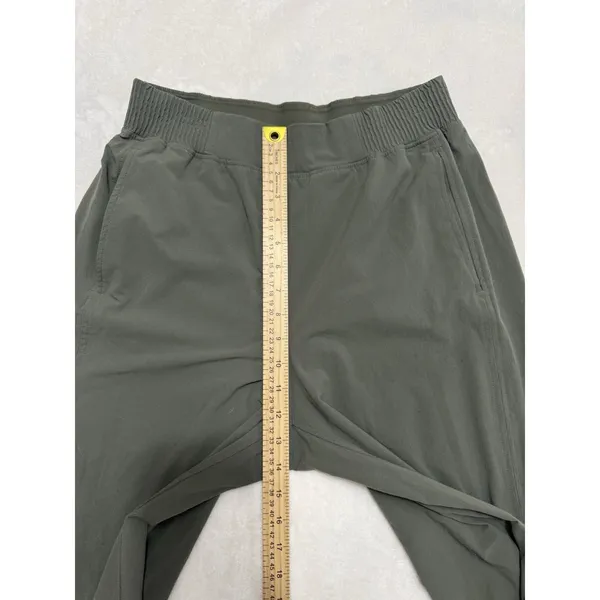 Lululemon Women's Green Stretch Woven Wide Leg High Rise Pants Size Medium - Image 12