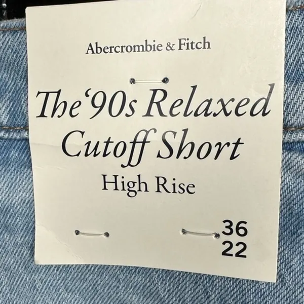 Abercrombie & Fitch 90s Relaxed Cutoff Denim Shorts Size 36/ 22 - Image 7