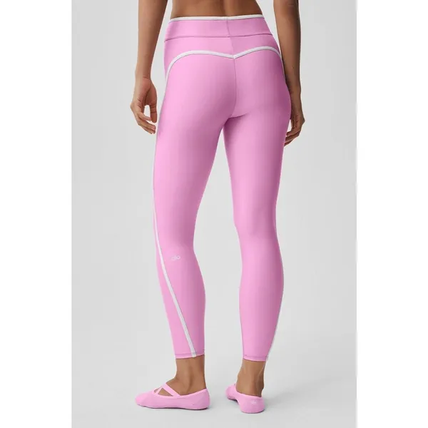 Alo Airlift High waisted Charger Leggings 7/8 Length Candy Heart Pink Athletic - Image 2