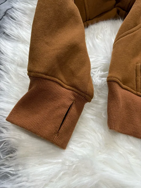 Brown Quarter Zip Sweater Size XS - Image 2