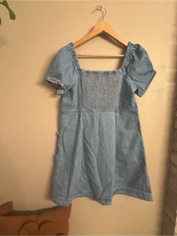 MADEWELL Denim Puff-Sleeve Mini Dress - Image 6