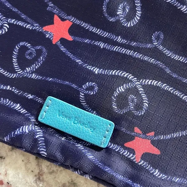 Set Of 2 Vera Bradley Vineyard Vines Womens Cosmetic Pouch Clutch Blue Red‎ - Image 5