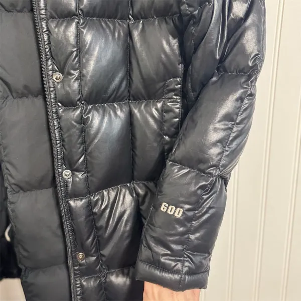 North Face 600 Down Puffer Jacket Women's Small Black Square Quilt Transit F10 - Image 4