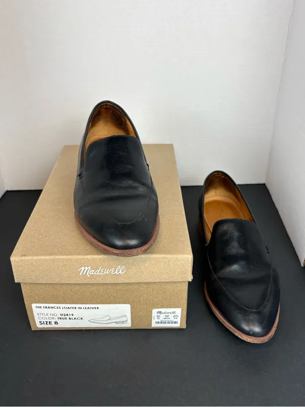 Madewell Black Leather Slip-On Loafers - Image 12