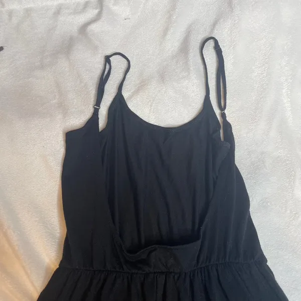 ONeill Womens Black Crochet Lace Hem‎ Mini Sun Dress XS Adjustable Straps Boho - Image 3