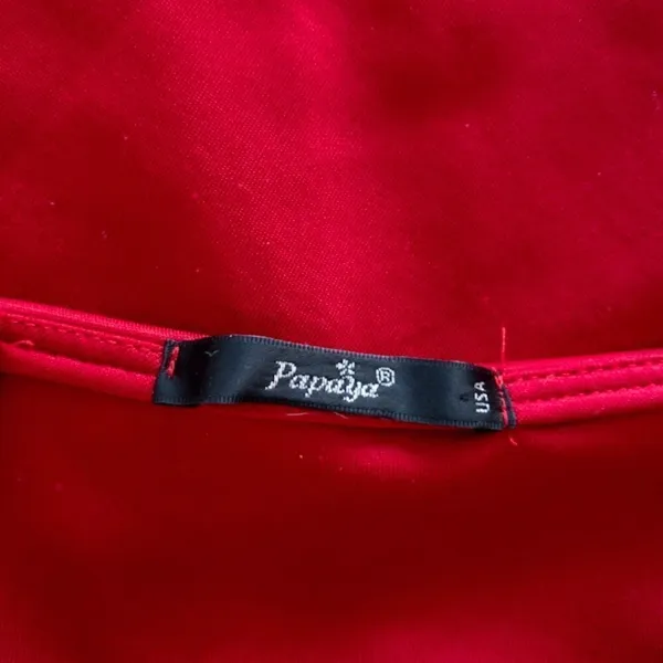 Papaya Sexy Red‎ Dress Sz M - Image 8
