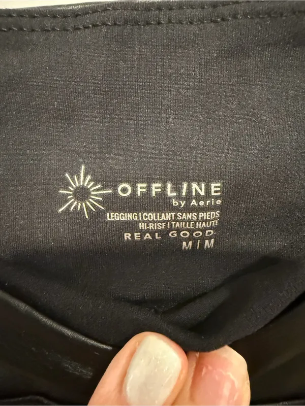 Black Faux Aerie offline real me Leather Leggings - Image 2