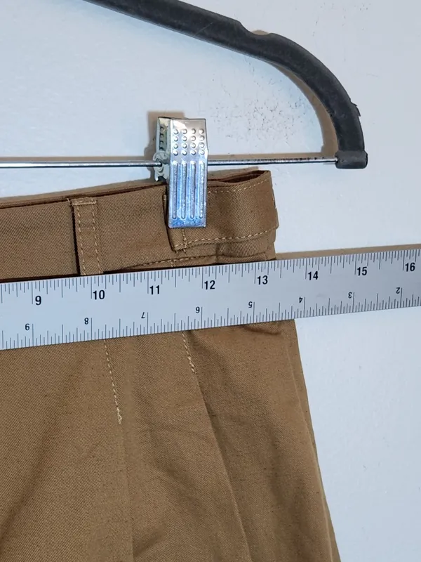 Abercrombie & Fitch Khaki Wide Leg Pleated Pants Size 24 Short - Image 6