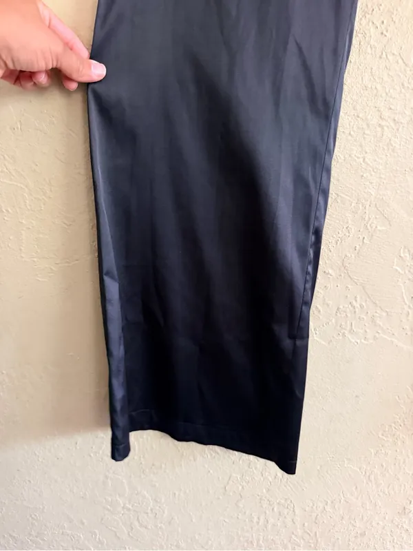 12th Tribe Black Dress Pants - Straight Leg Tailored Style - Image 2