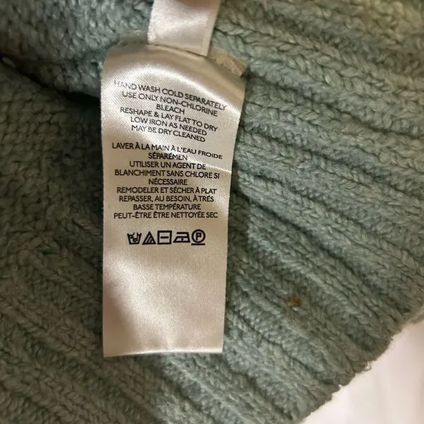 Free People Light Green Knit Sweater Over Sized - Image 5