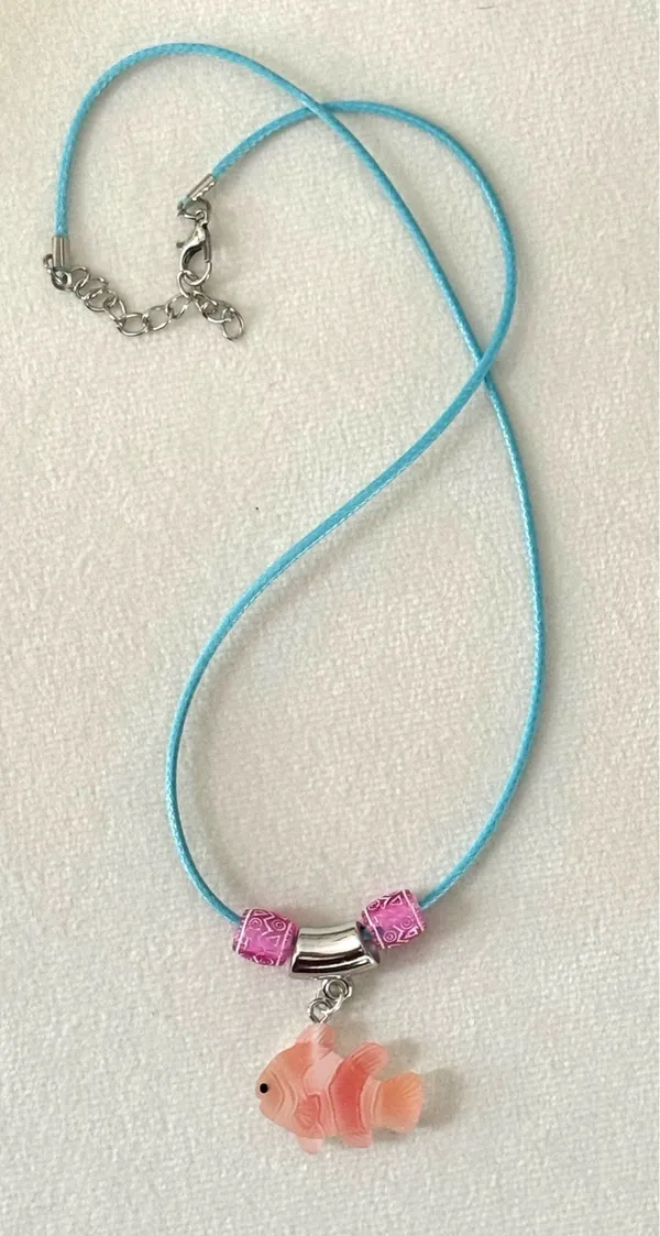 Sea Life Fish Necklace (55) 🐠 Pink - Image 2