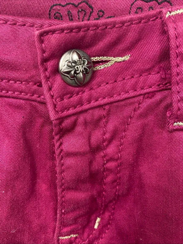 Miss Me Raspberry Purple Angel Wings Skinny Jeans JP5616S3 Embellishment 29x32 - Image 3