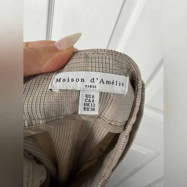Sz 8 Maison d’ Amelie Plaid Trousers NWOT $150 MSRP - Image 9