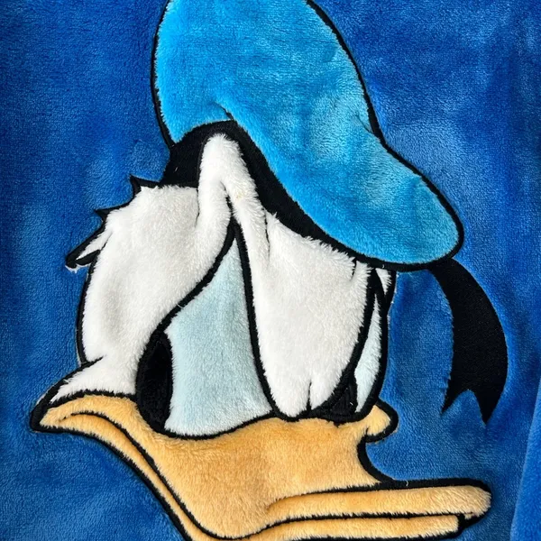 Disney Embroidered Donald Duck Plush Fleece Pullover Sz S - Image 5