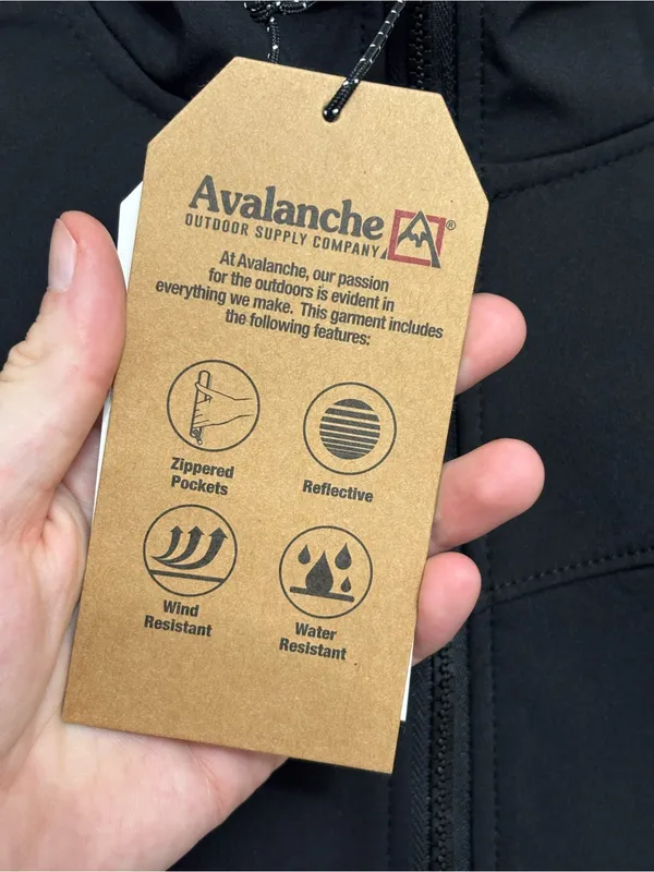 NEW Avalanche Women's Fleece Lined Hoodie Soft Shell Jacket in Black - Size M - Image 8
