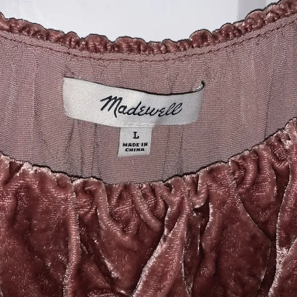 Crushed Velvet Ruffle Cami Top Blush pink, size Large - Image 4