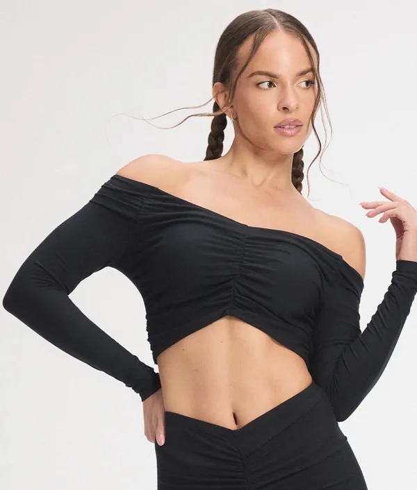 Savage X Fenty Softcore Modal Ruched Crop Top Size Medium NEW - Image 2