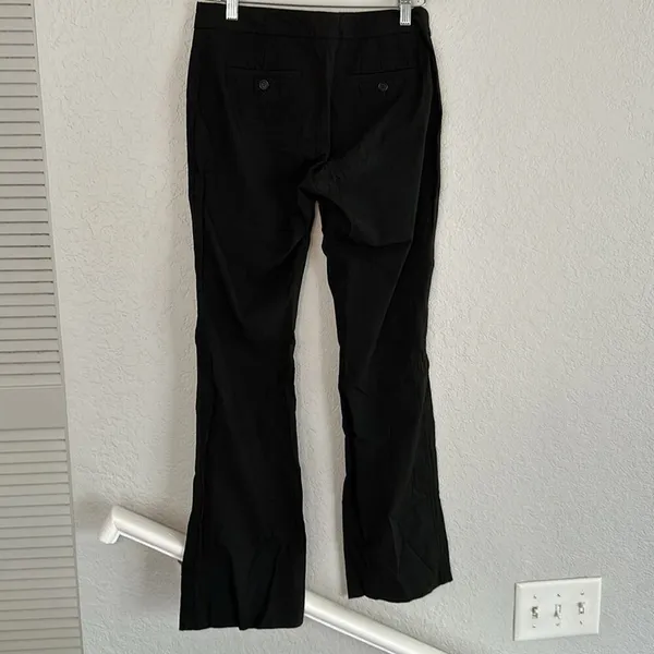 Theory Stretchy Black Pants Boot Cut Size 6 Rayon Inseam 30.5" Classic - Image 5