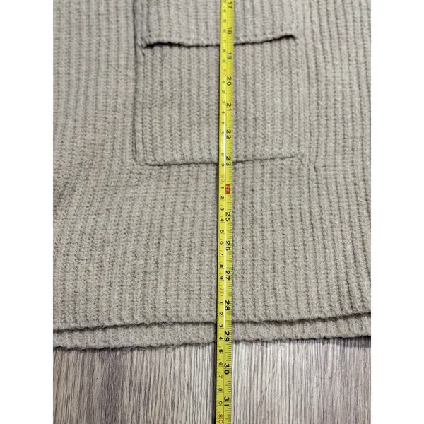 Aerie Women's Beige Chunky Knit Cardigan Sweater Short Sleeve‎ Size S Oversized - Image 4
