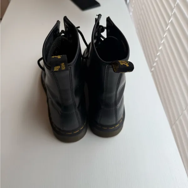 Dr. Martens Black Boots with Yellow Stitching - Image 4