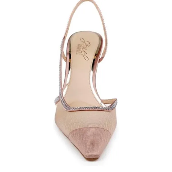 NWT Jewel Badgley Mischka Tammy Mesh Slingback Stilettos Size‎ 7 - Image 3