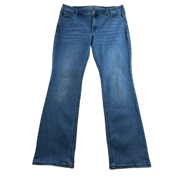 Old Navy‎ Sz 14 Jeans Wow Mid Rise Boot Cut Stretch Women's Boho Blue Denim - Image 2