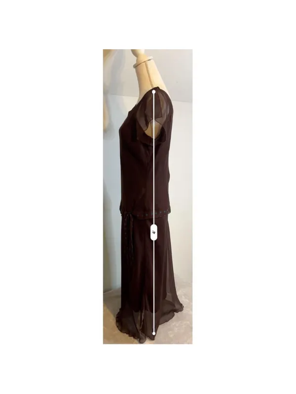 Y2k Avant Garde Brown & Teal Maxi-Midi - Image 7