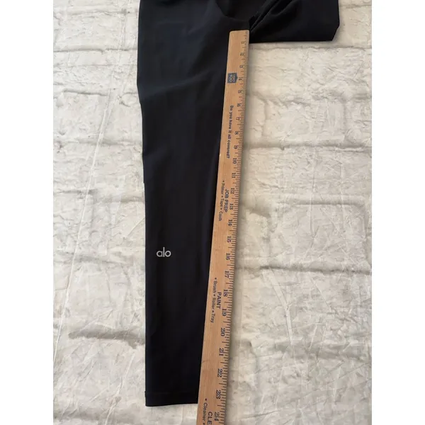 ALO YOGA High Rise Ripped‎ Warrior Leggings Women's xS Black Full Length - Image 8
