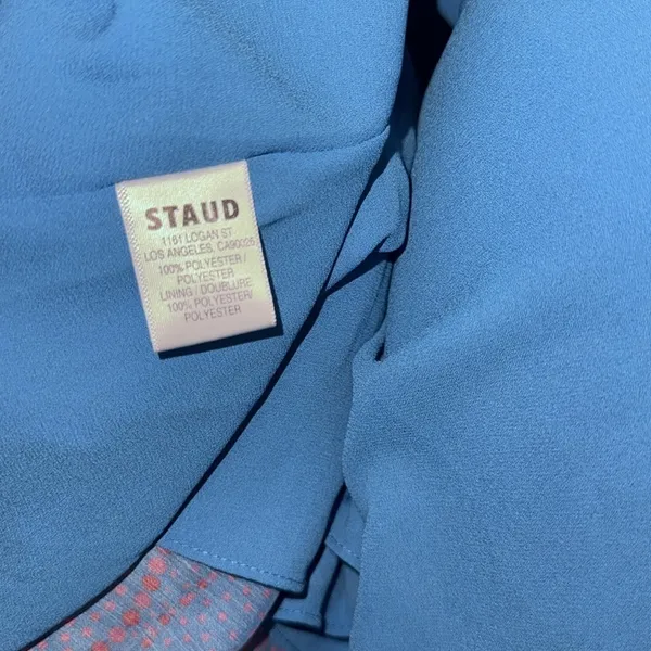 NWOT Staud Ashlyn one shoulder Maxi Dress Blue Size 16 - Image 4