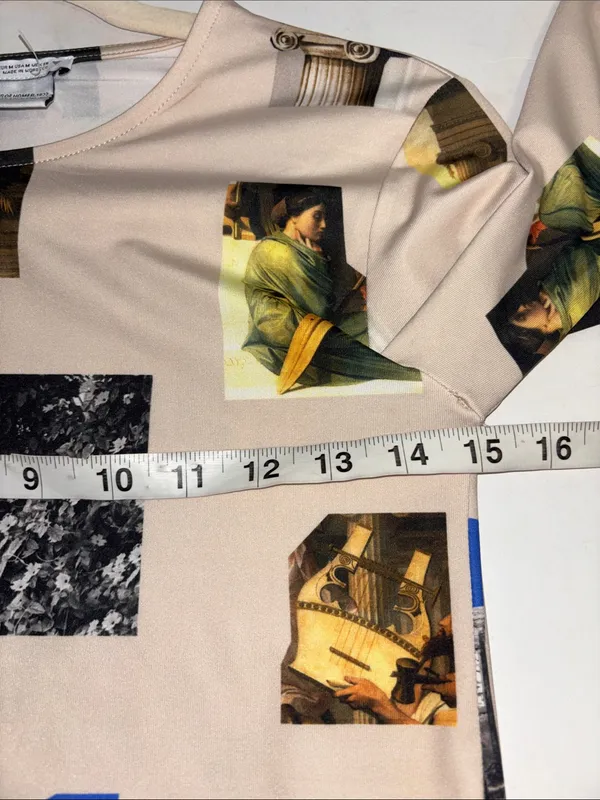 Zara…Apotheosis Of Homer 1827….Tan L/S Top With Pictures Of Homer Size Medium - Image 7