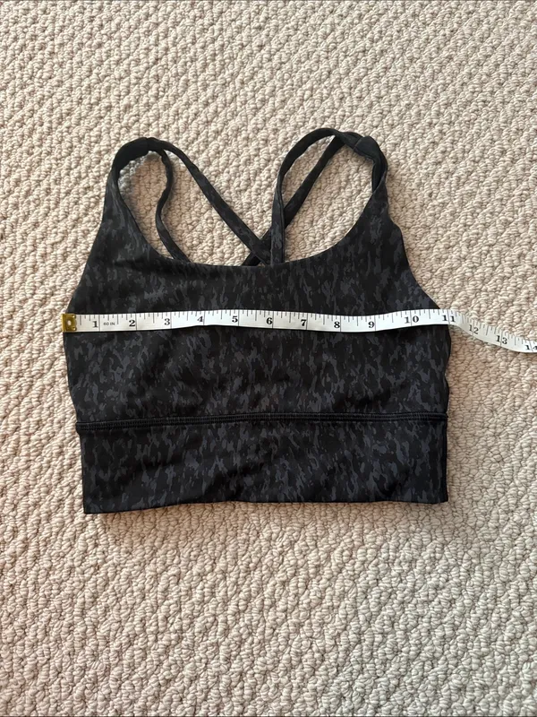 Lululemon Size 2 Energy Athletic Bra Long Line Medium Support Wild Thing Camo - Image 4