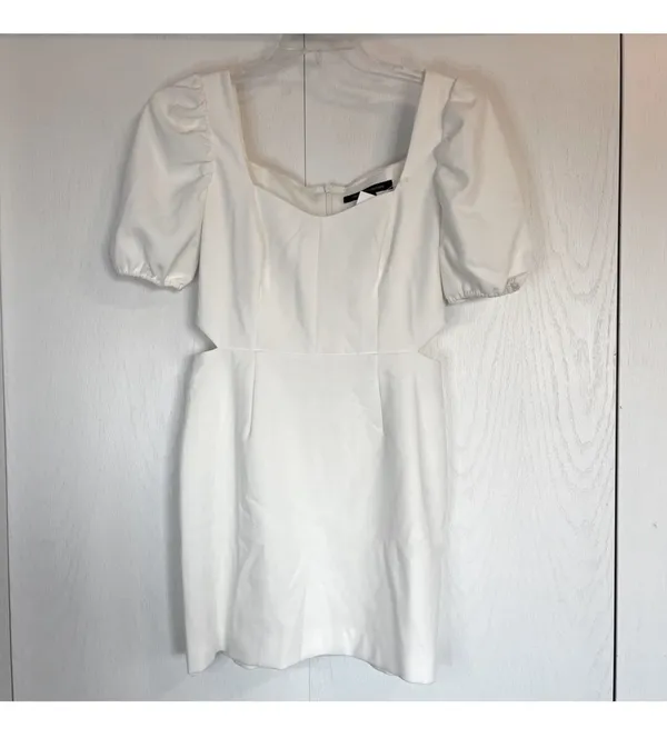 Whisper Puff Sleeve Cutout Mini Dress - Image 4