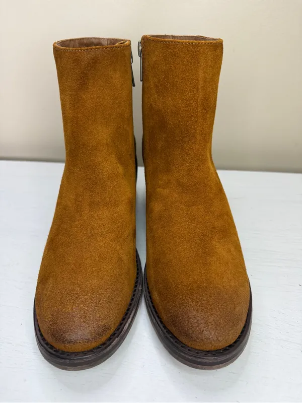 Frye Rosalia Bootie Cognac Suede Sample Sale sz 6 - Image 3