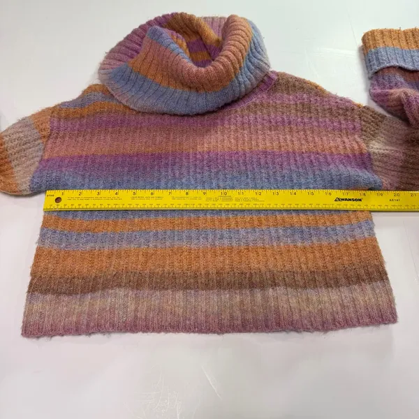 Anthropologie Multicolor Cowl Neck Sweater - Image 4