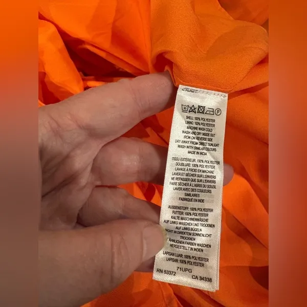 French Connection Audrey satin maxi dress orange 6 new nwt wedding guest - Image 7