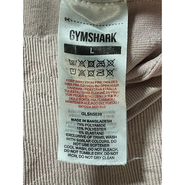 Gymshark Pink Camo High Rise Yoga Workout Running Athletic Biker Shorts Size L - Image 4